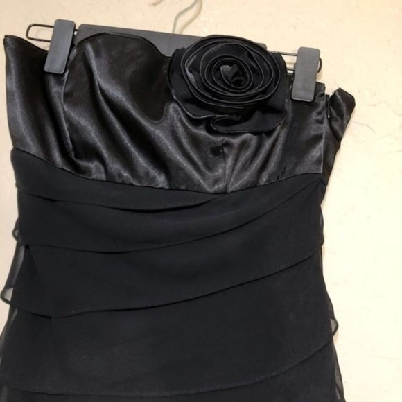 White House Black Market Womens Dress 0 Cocktail Sleeveless Tiered Formal - Picture 3 of 6